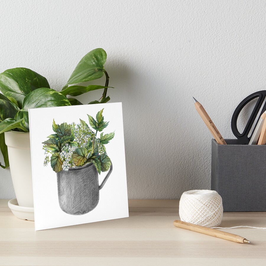 Mug with green forest growth Art Board Print