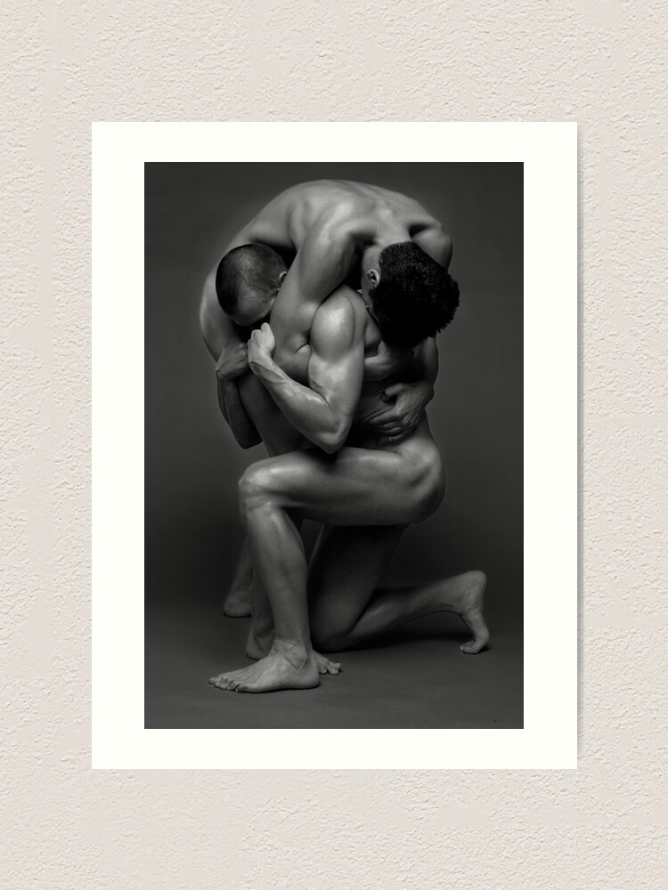 Alternate view of Two muscled men fine art Art Print
