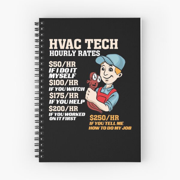 Item preview, Cool HVAC Hourly Rate List for HVAC Specialist designed and sold by kammoe.