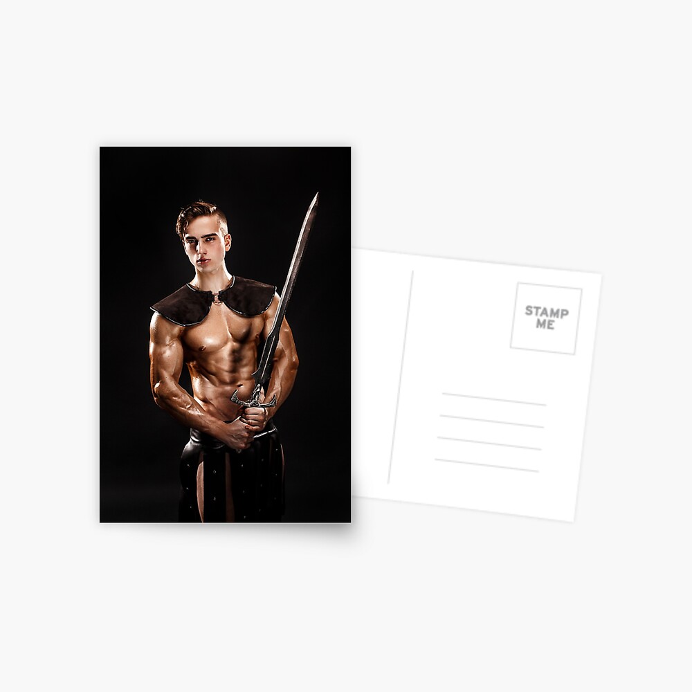 Young swordsman Postcard