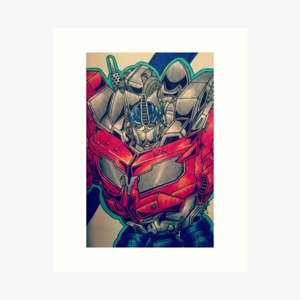 Blue Flowers--TFP Optimus Prime , an art print by Izzy A - INPRNT