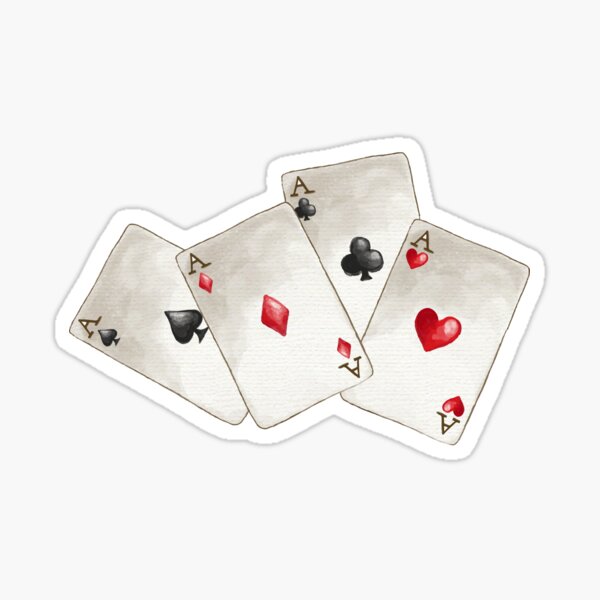 Four of A Kind Aces Nevada Day Sticker