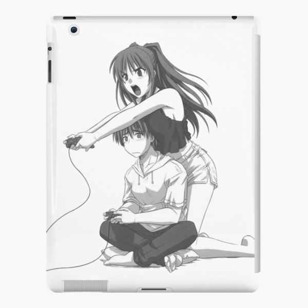 Cute anime couple kiss | iPad Case & Skin