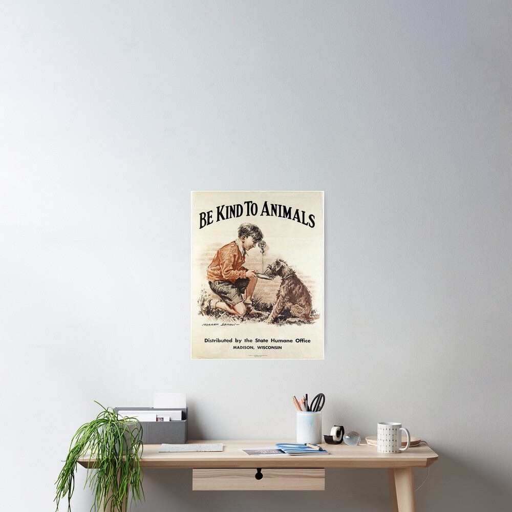 "Wisconsin Humane Society Vintage Poster" Poster by CJAnderson Redbubble