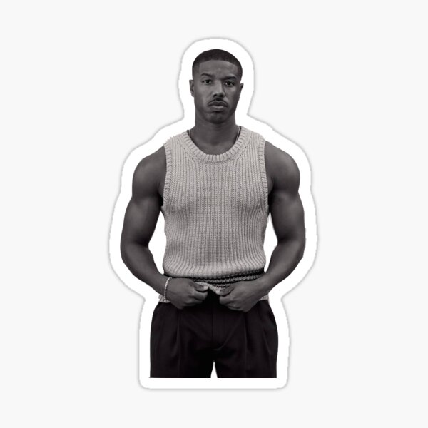 "Michael B Jordan B&W Sticker" Sticker By Tkhoo7 | Redbubble