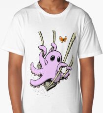 Octopus Swinging with Butterfly Long T-Shirt