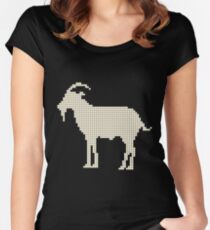 Goats silhouette Women's Fitted Scoop T-Shirt