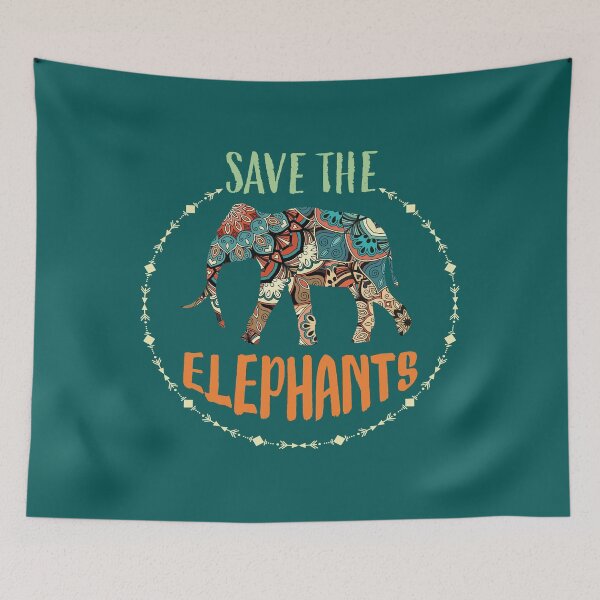 Item preview, Save The Elephants Awareness Earth Day Animal Conservation Tribal Design designed and sold by Pingestre.