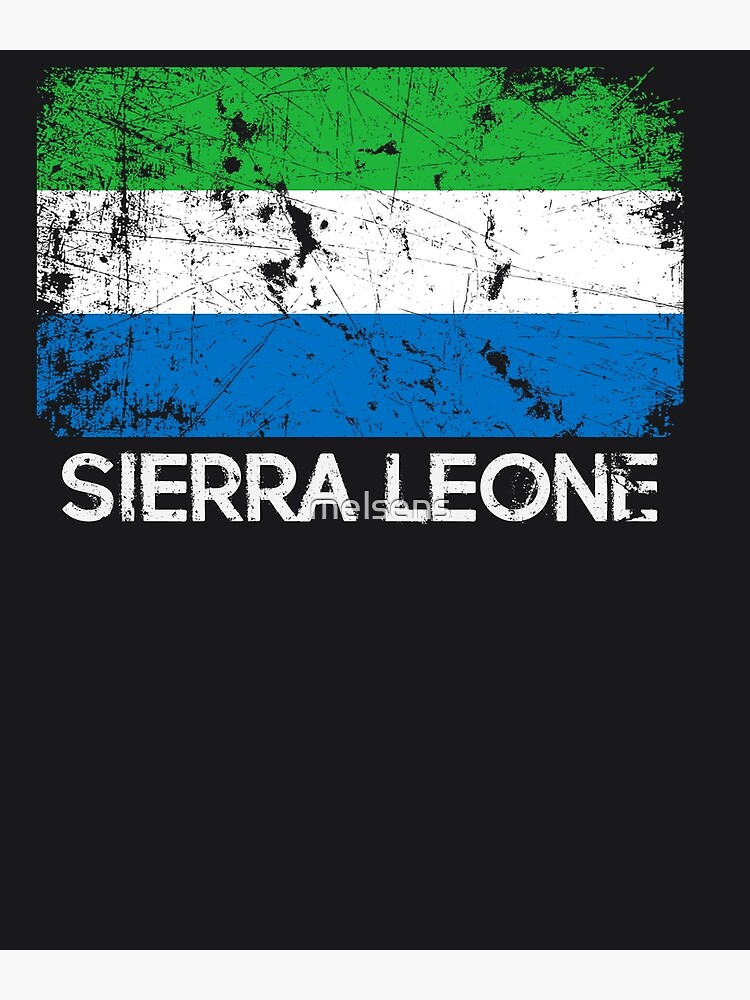 Sierra Leonean Flag Shirt Vintage Made In Sierra Leone Gift Sierra Leonean Flag Shirt Vintage Made In Sierra Leone Gift