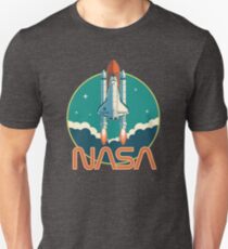 NASA Retro Space Shuttle Logo Slim Fit T-Shirt