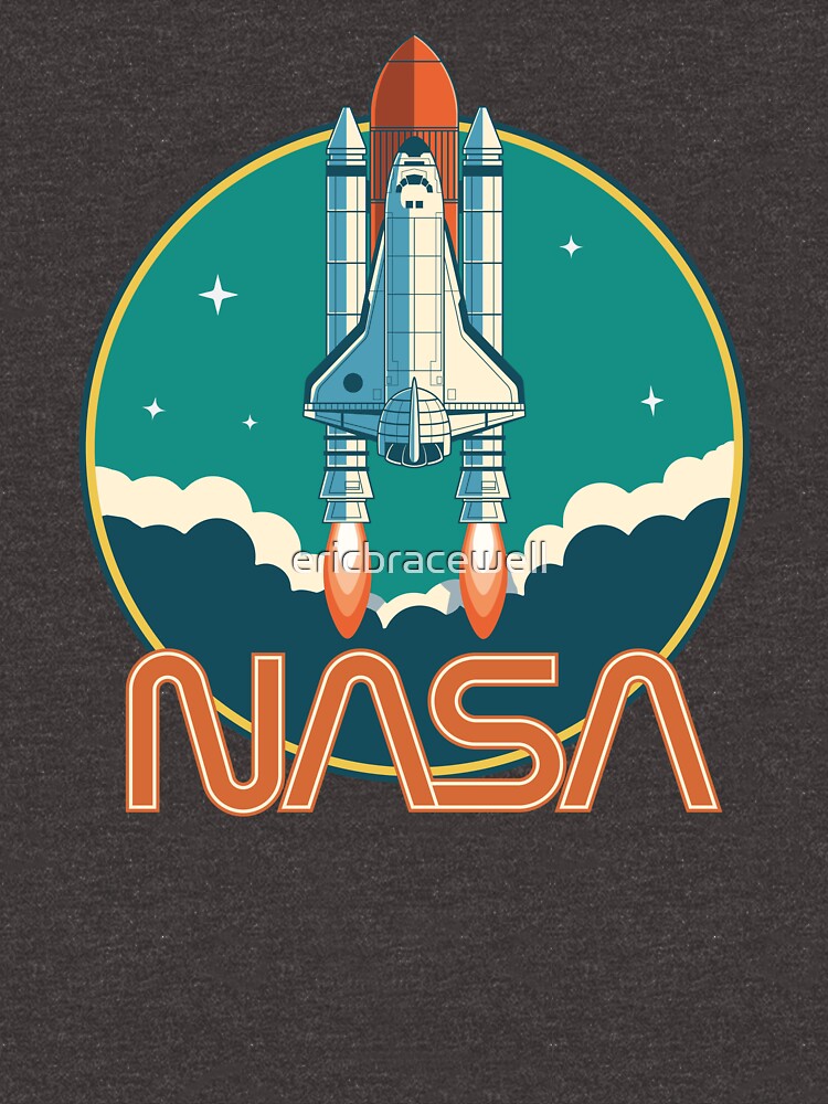 NASA Retro Space Shuttle Logo by ericbracewell