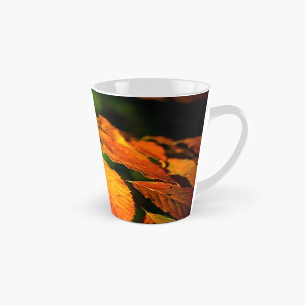 Elegant Fall Gold Orange Black Leaves Collection Coffee Mug by