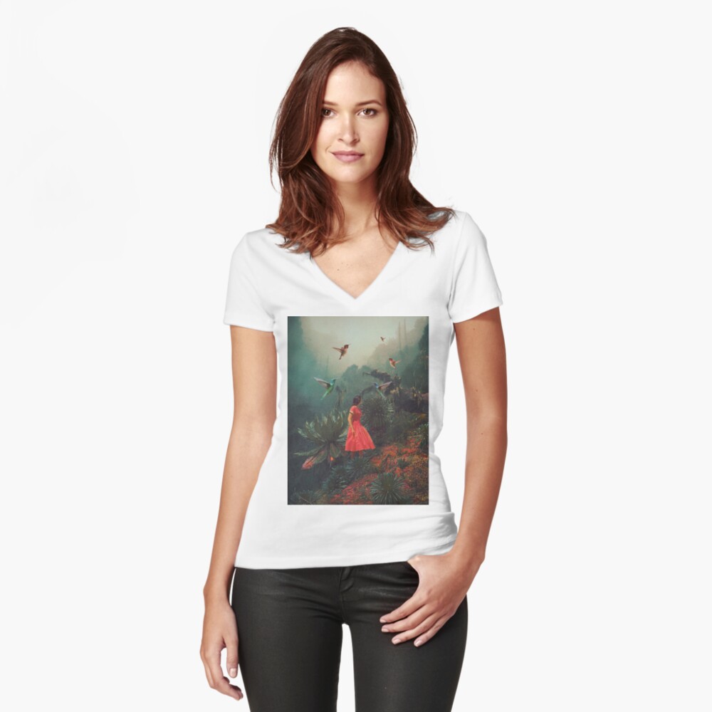 Item preview, Fitted V-Neck T-Shirt designed and sold by FrankMoth.