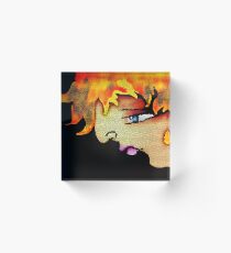Fire Lotus Man Acrylic Block