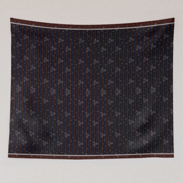 Item preview, Maroon & Blue Striped Floral designed and sold by FanitsaArt.