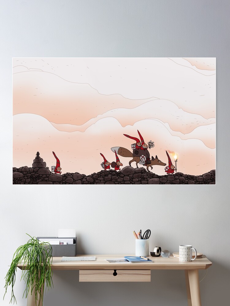 Thumbnail 1 von 3, Poster, Weihnachtswanderer designt und verkauft von illustrie.