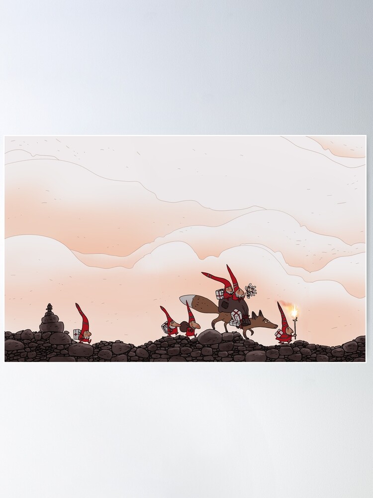 Thumbnail 2 von 3, Poster, Weihnachtswanderer designt und verkauft von illustrie.