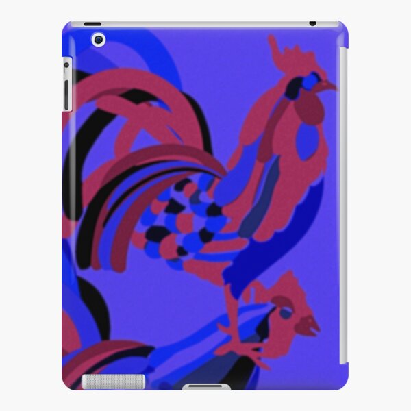 Rooster Abstract Art Blue iPad Snap Case