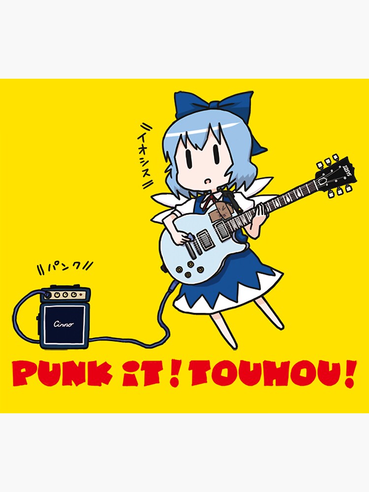 Punk It Touhou Iosys Cirno Sticker For Sale By Flourblock Redbubble