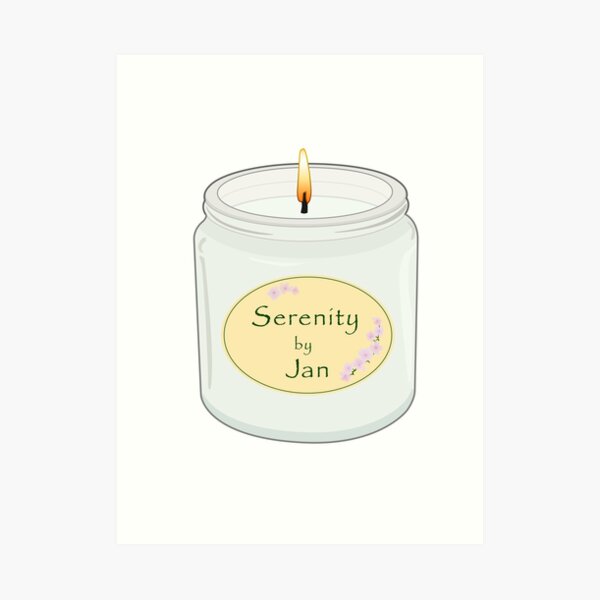 serenity by jan scented candles labels