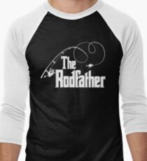The Rodfather Fishing Parody T Shirt Men's Baseball ¾ T-Shirt