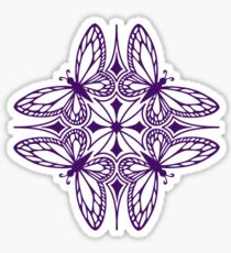 butterfly mandala - one flutter! Sticker