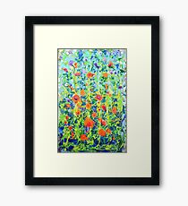 Flowers - original abstract painting Framed Print