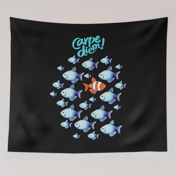 Item preview, FISH: CARPE DIEM SEIZE THE DAY Graphic Meme t-shirt designed and sold by VIDDAtees.