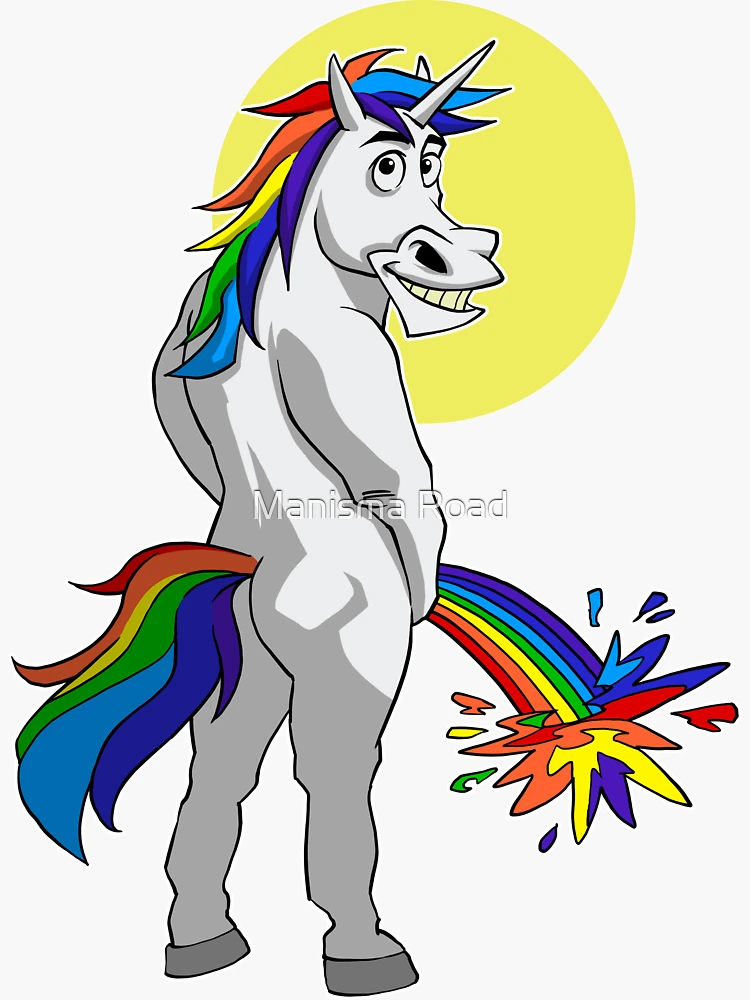 RAINBOW UNICORN STICKER – Second Story Cards