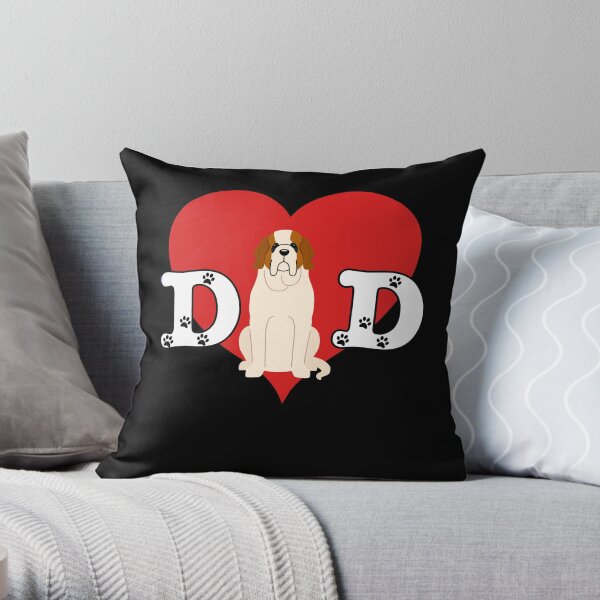 Dad St Bernard - Gift For St Bernard Lover Throw Pillow