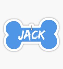 Jack - Dog Name Tag Blue Sticker