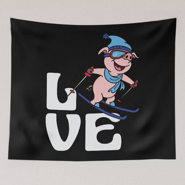 Item preview, Pig Ski Holiday T-Shirt Gift Ski Driver designed and sold by Manisma Road.