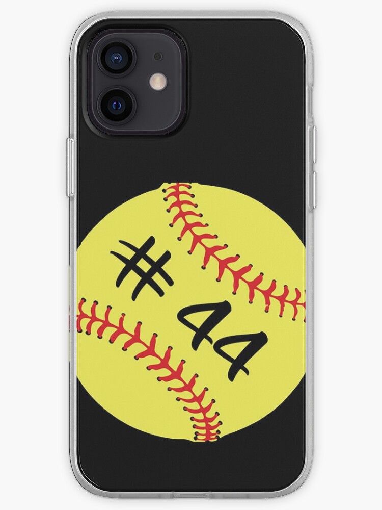 Softball Player Jersey No 44 Back Number 44 Ball Sport Sticker Gift Iphone Case Cover By Theshirtinator Redbubble