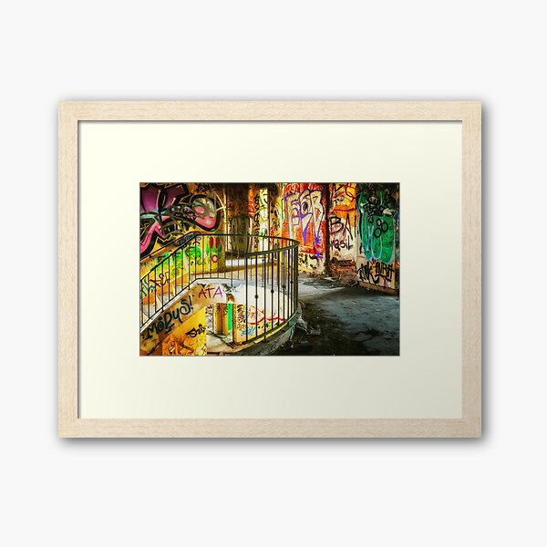 Abandoned Places Graffiti Framed Art Print
