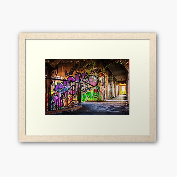 Abandoned Places Urban Graffiti Framed Art Print