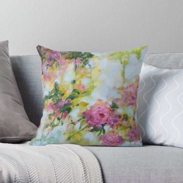 Roses, peinture florale baroque Coussin