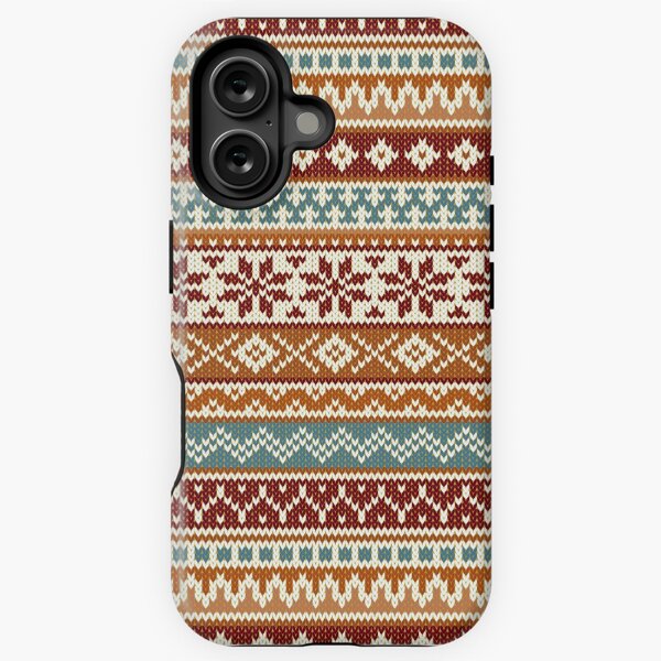 Fair Isle Fox Vibes Funda resistente para iPhone