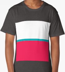 Pink and blue colorblock Long T-Shirt