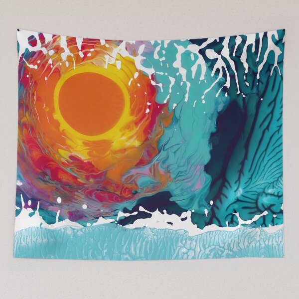 Artikelvorschau, 3 Welten: Wasser, Sonne und Himmel / Abstrakte Kunst / atemberaubender stimmungsvoller Sonnenuntergangshimmel entworfen und verkauft von ronypriester.