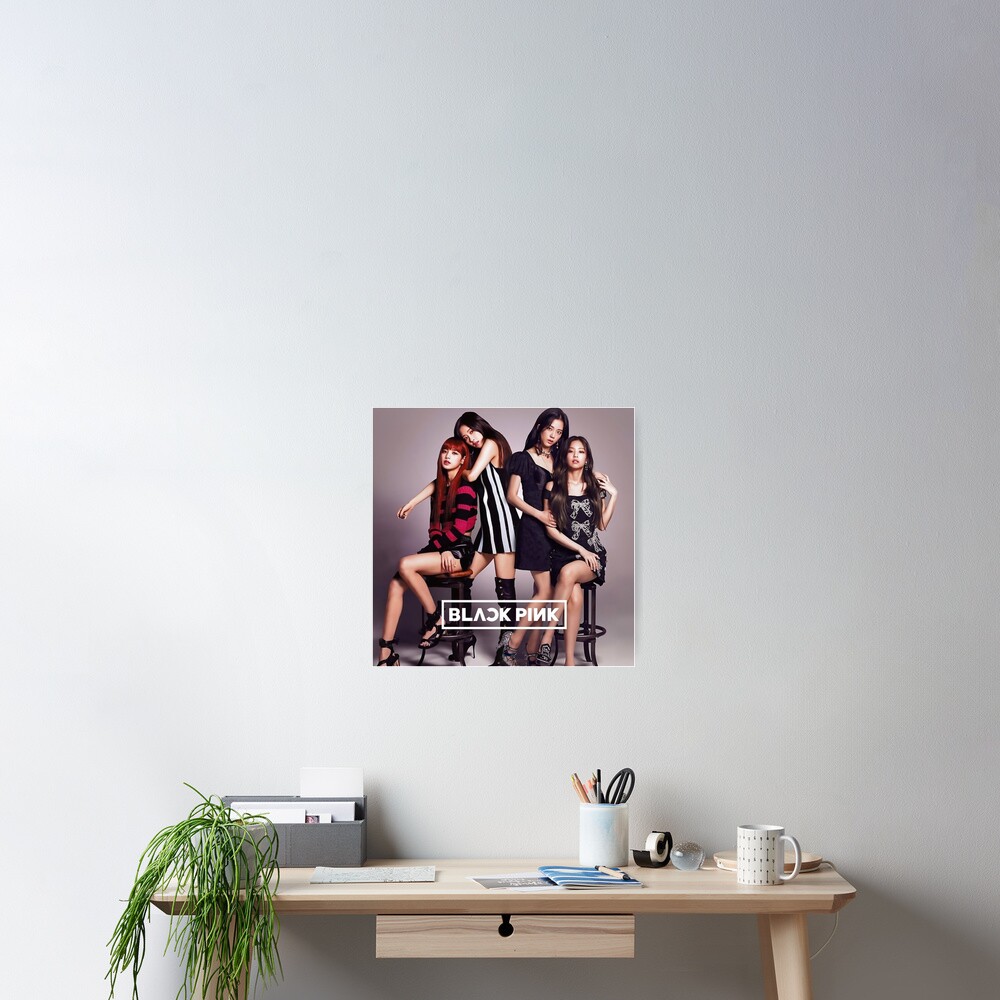 Schwarzes Rosa Kpop BlackPink Poster