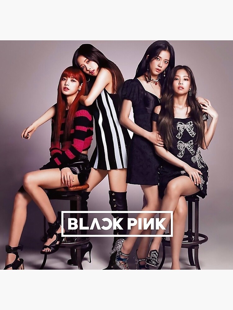 Schwarzes Rosa Kpop BlackPink Poster