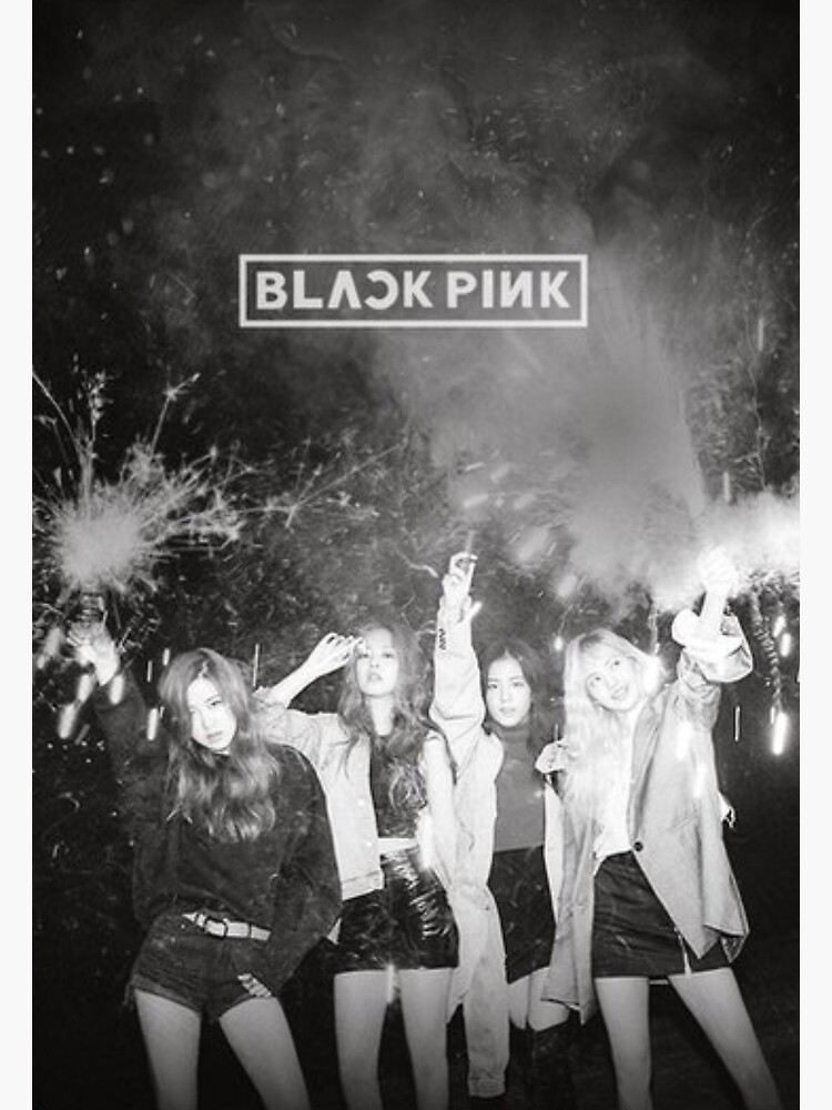 Schwarzes Rosa Kpop BlackPink Poster