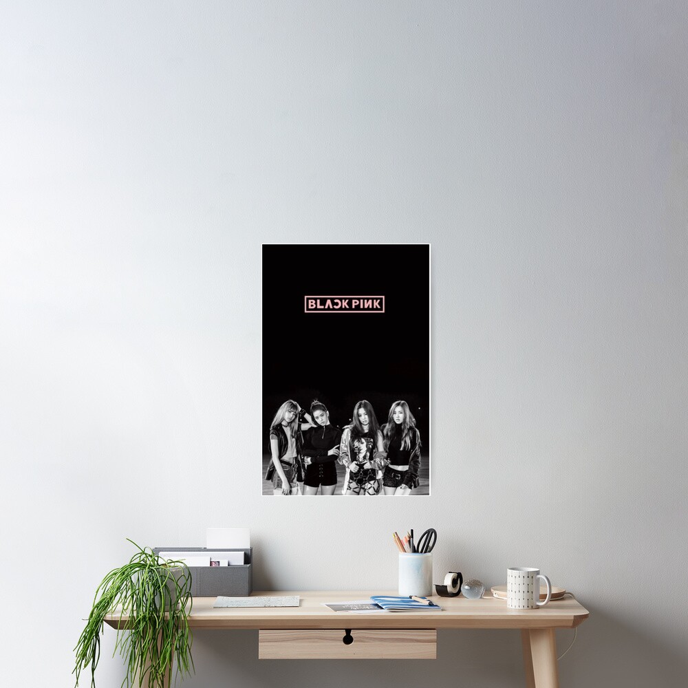 Schwarzes Rosa Kpop BlackPink Poster