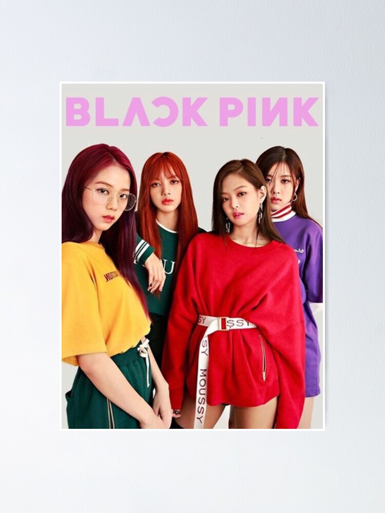 Schwarzes Rosa Kpop BlackPink Poster