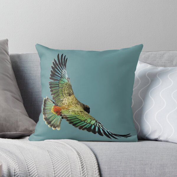 New Zealand Kea Throw Pillow