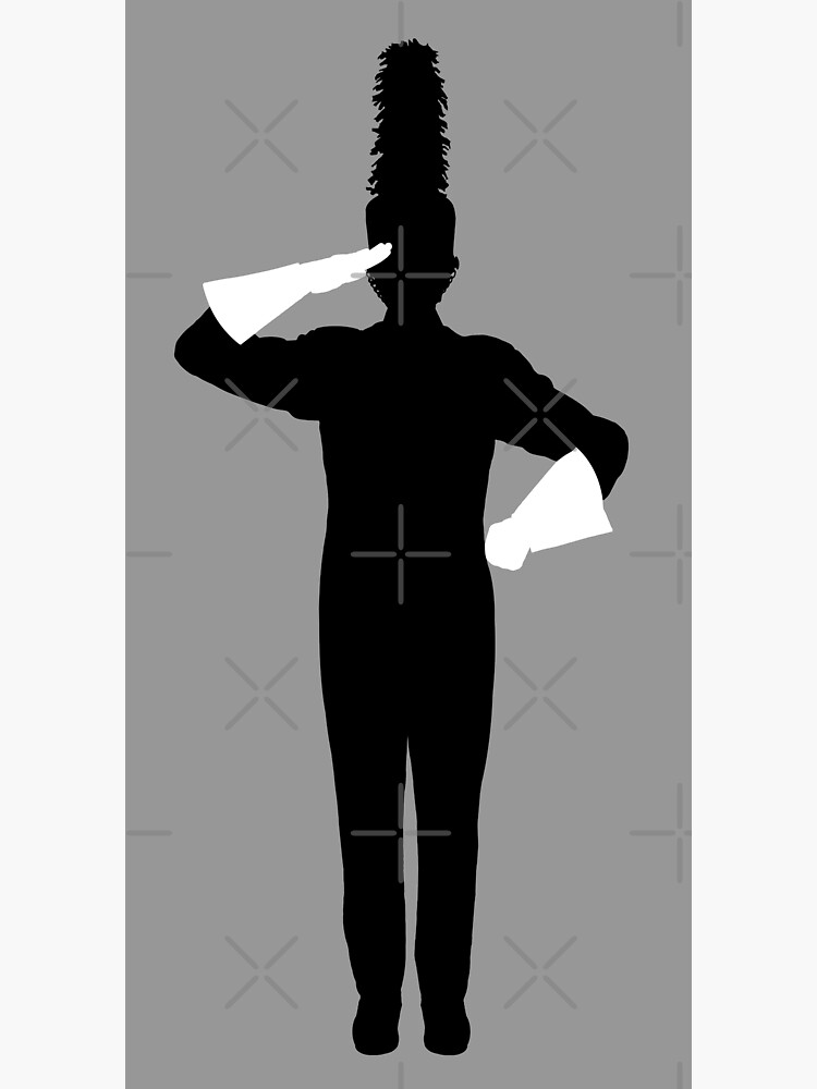 "Marching Band Drum Major, Saluting, White Gloves" Sticker for Sale by