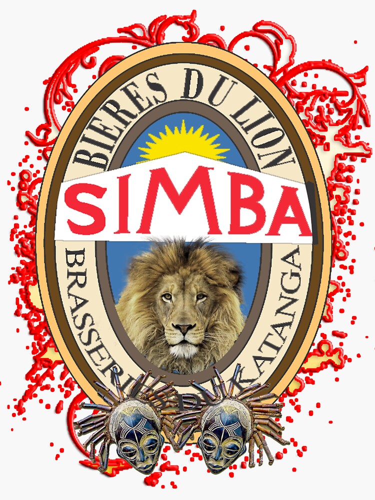 "Simba Beer, Congos's number one brew" Sticker for Sale by flitgit