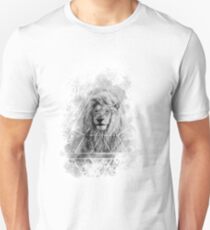 Sacred Majestic Black and White Lion Spirit Animal Unisex T-Shirt