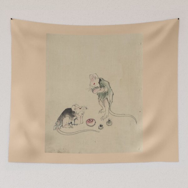 Item preview, Two Mice - Hokusai Katsushika - 1850 designed and sold by CrankyOldDude.