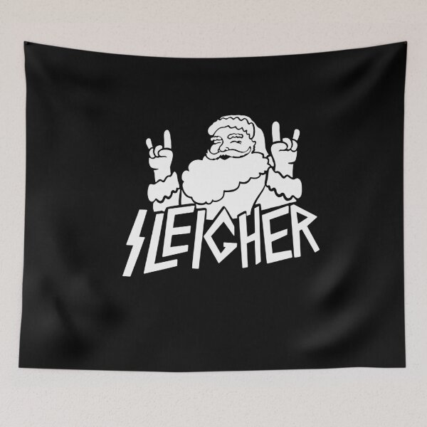 Item preview, Santa goes Metal Santa Sleigher Funny Christmas for Metalheads  designed and sold by SusanaDesigns.